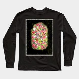 Colourful Acrylic Flowers Long Sleeve T-Shirt